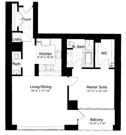 600 N Lake Shore Drive Floorplan - 07 South Tier